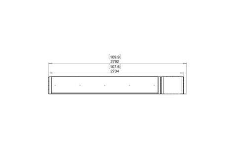 Ecosmart Fire Flex 104PN.BXR Peninsula Fireplace Insert - Black Finish / Stainless Steel Burner - ESF.FX.104PN.BXR